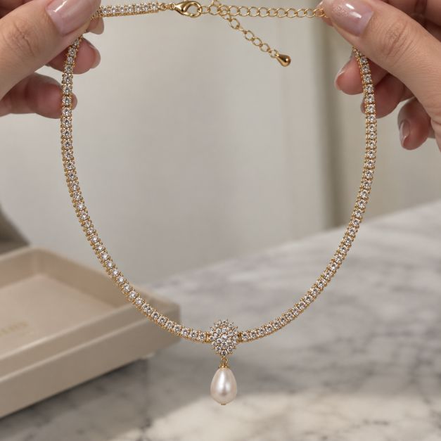 COLLAR CELESTE
